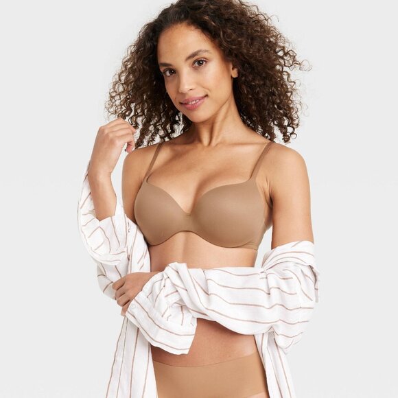 34DD - Womens Embedded Wire Demi Bra - Auden - Brown - Picture 7 of 7